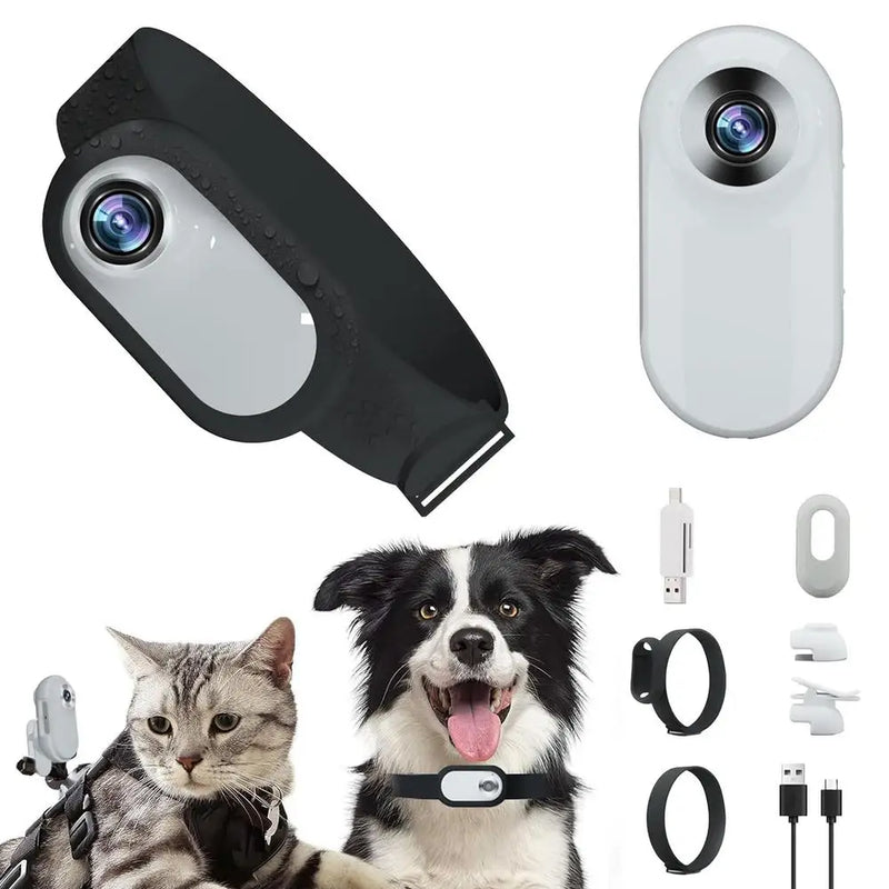 Cat Camera Collar, HD 1080P Wireless Dog Collar Camera Sport Action Camera Cat Collar Camera Pet Supplies Video Records Camera