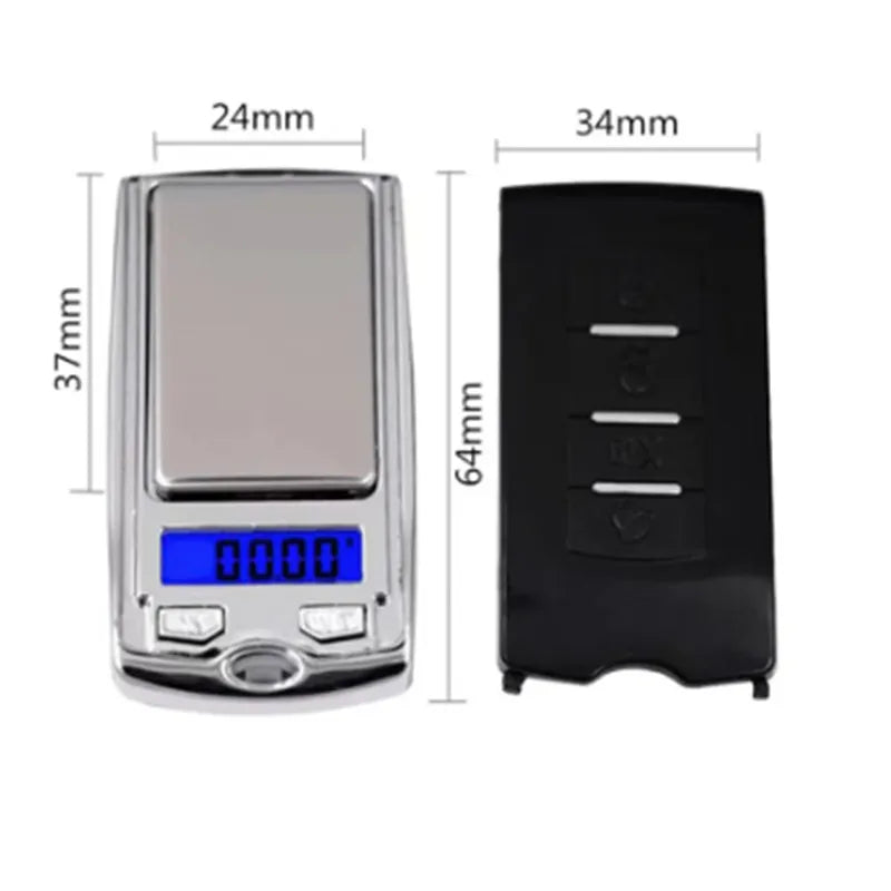 balança de precisão portatil 1Pcs 200g/100g 0.01g Precision Portable Car Key Shape Mini Digital Pocket Electronic Gram Scale with LCD Display