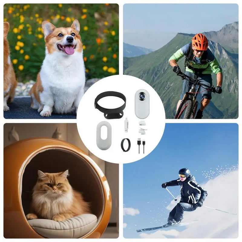 Cat Camera Collar, HD 1080P Wireless Dog Collar Camera Sport Action Camera Cat Collar Camera Pet Supplies Video Records Camera